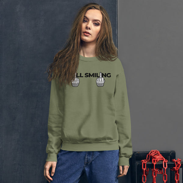 Sweatshirt - Still Smiling black ein Produkt von SCHIETKRAM