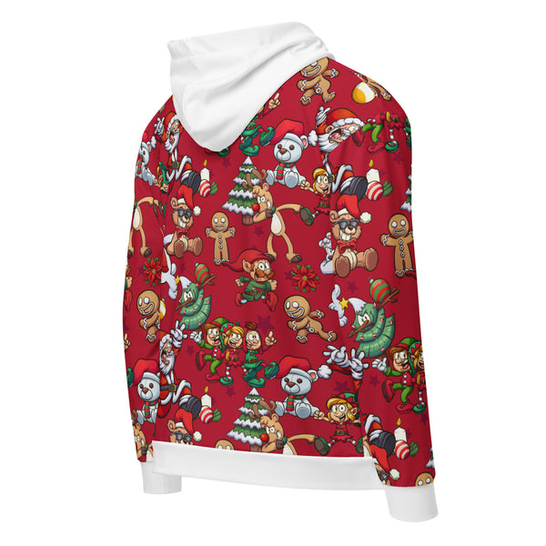 Zip-Hoodie Allover-Print - Crazy Christmas ein Produkt von SCHIETKRAM