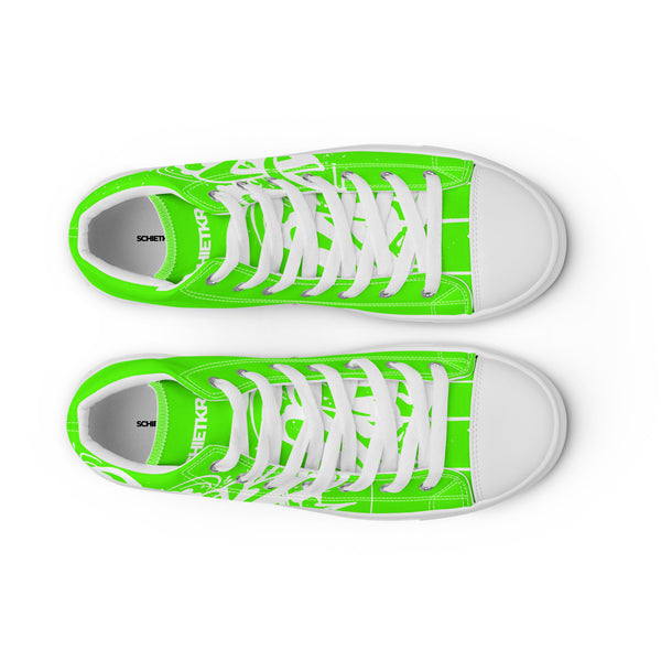 Canvas High-Top Sneaker - Green Message white ein Produkt von SCHIETKRAM