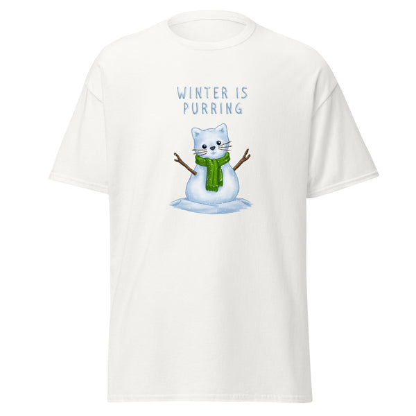 T-Shirt Classic - Weihnachts-Katze Schnee by Wanderkraehe ein Produkt von SCHIETKRAM