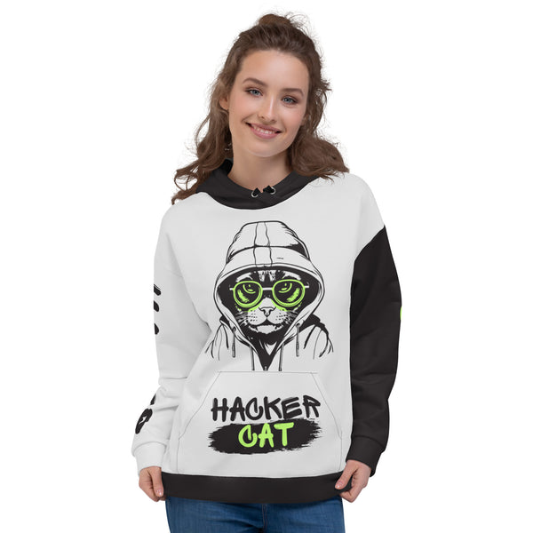 Allover Print Hoodie - Hacker Cat ein Produkt von SCHIETKRAM