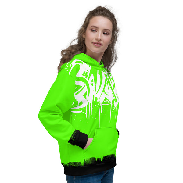 Allover Print Hoodie - Green Message ein Produkt von SCHIETKRAM