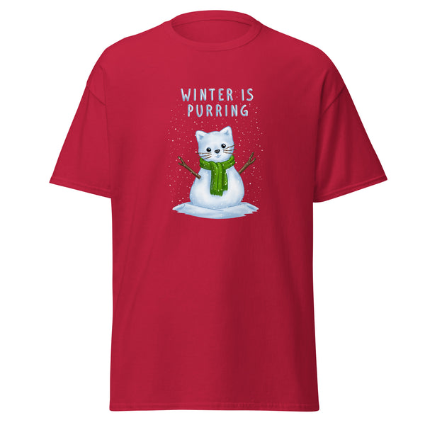 T-Shirt Classic - Weihnachts-Katze Schnee by Wanderkraehe ein Produkt von SCHIETKRAM