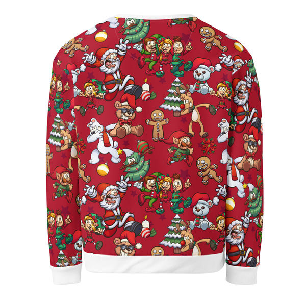 Allover Print Sweatshirt - Crazy Christmas ein Produkt von SCHIETKRAM
