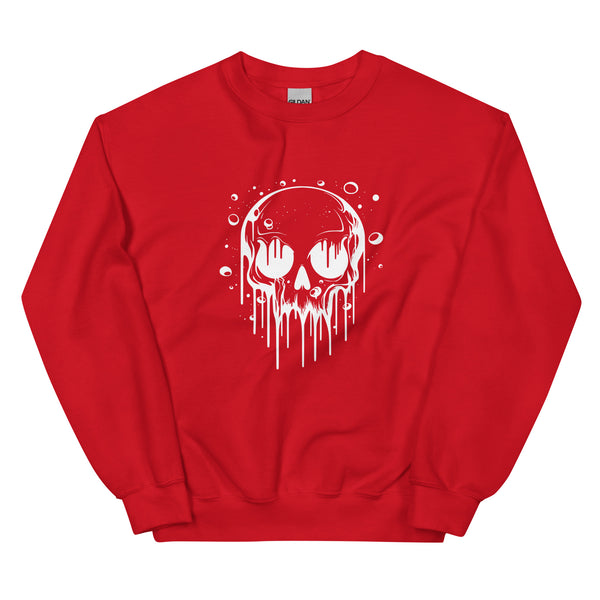 Sweatshirt - Melting Skull white ein Produkt von SCHIETKRAM