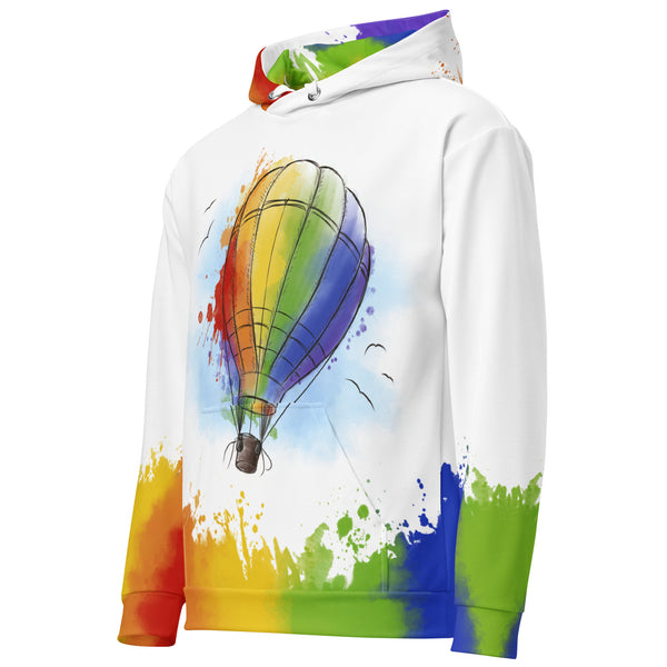 Allover Print Hoodie - Prideballon white by Wanderkraehe ein Produkt von SCHIETKRAM