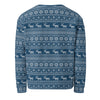Allover Print Sweatshirt -Weihnachten Strick blue ein Produkt von SCHIETKRAM