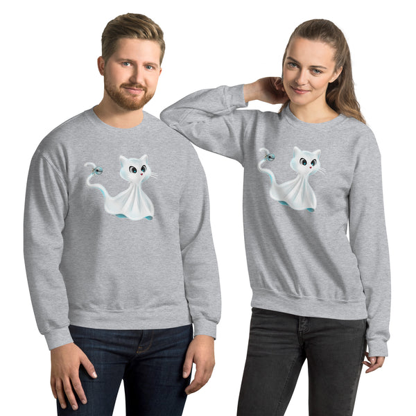 Sweatshirt - Ghost Cat by Wanderkraehe ein Produkt von SCHIETKRAM