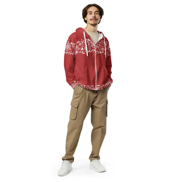 Zip-Hoodie Allover-Print - Weihnachten Tres Chic ein Produkt von SCHIETKRAM