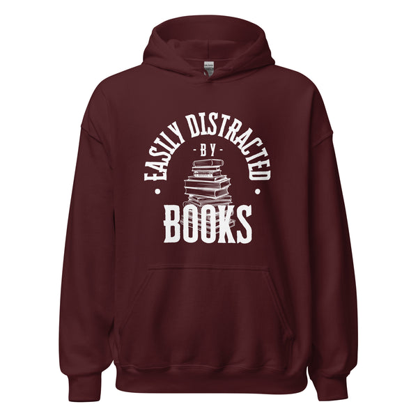 Hoodie Classic - Easily distracted by Books white ein Produkt von SCHIETKRAM