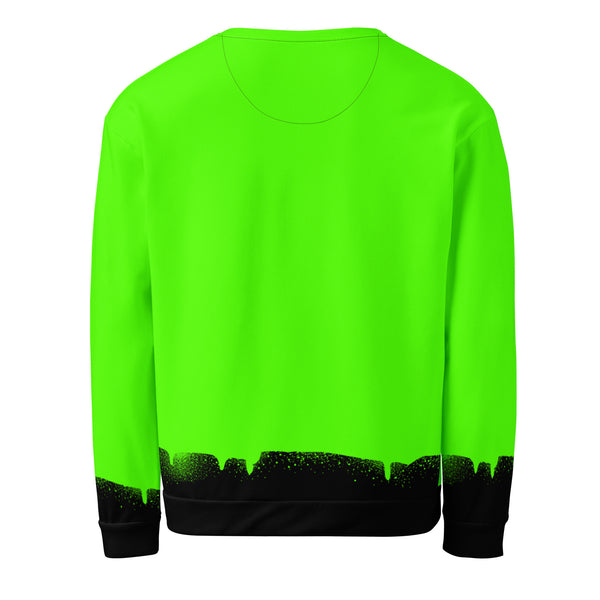 Allover Print Sweatshirt - Green Message ein Produkt von SCHIETKRAM