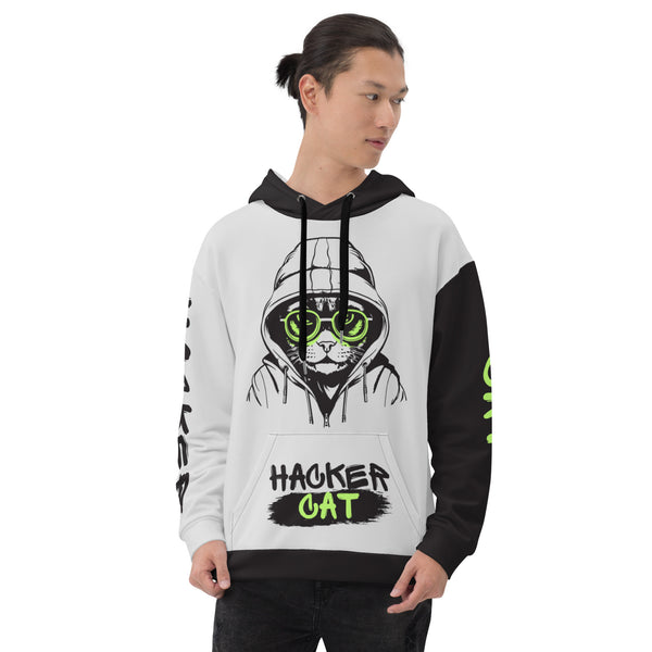 Allover Print Hoodie - Hacker Cat ein Produkt von SCHIETKRAM