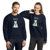 Sweatshirt - Weihnachts-Katze Schnee by Wanderkraehe ein Produkt von SCHIETKRAM