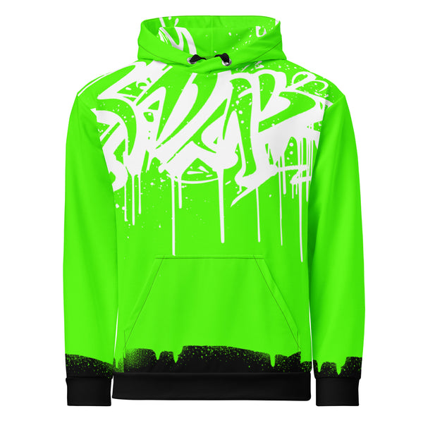 Allover Print Hoodie - Green Message ein Produkt von SCHIETKRAM