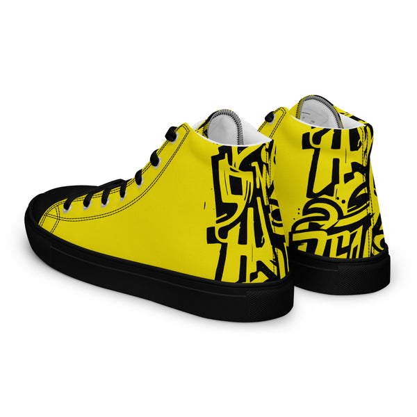 Canvas High-Top Sneaker - Notes yellow ein Produkt von SCHIETKRAM
