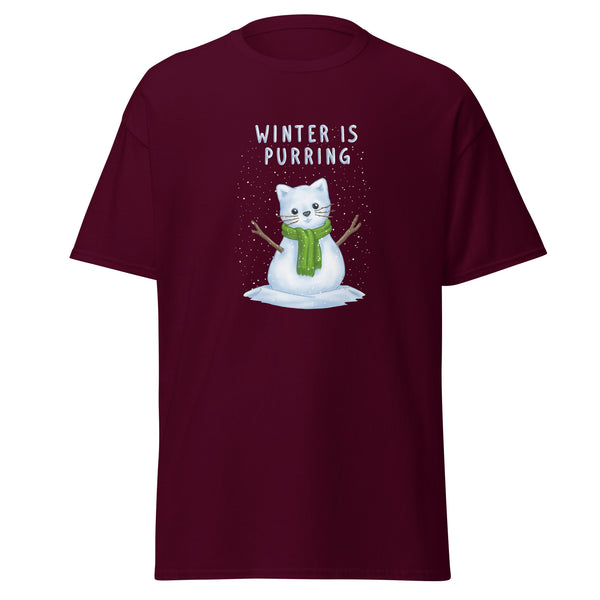 T-Shirt Classic - Weihnachts-Katze Schnee by Wanderkraehe ein Produkt von SCHIETKRAM