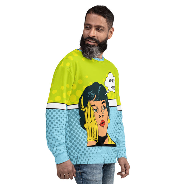 Allover Print Sweatshirt - What a Man ein Produkt von SCHIETKRAM