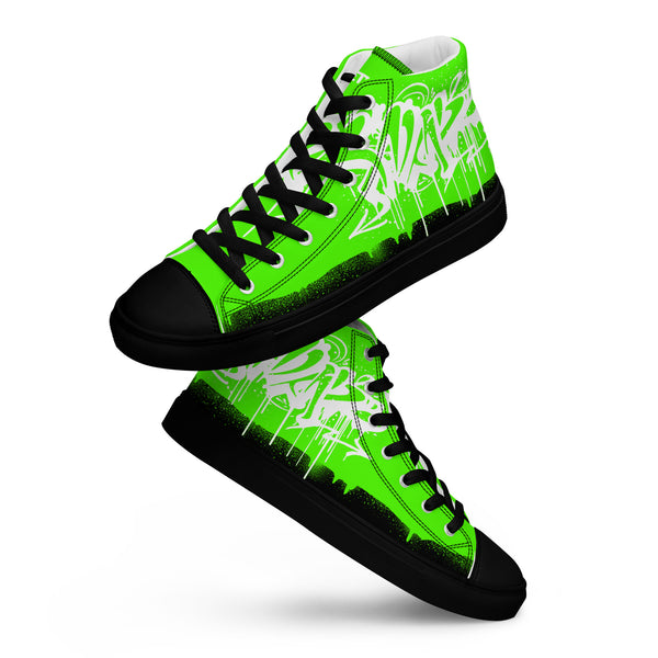 Canvas High-Top Sneaker - Green Message black ein Produkt von SCHIETKRAM
