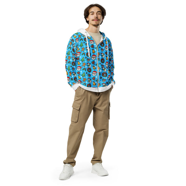 Zip-Hoodie Allover-Print - Christmas Comic ein Produkt von SCHIETKRAM