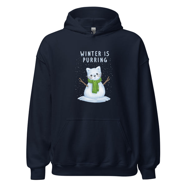 Hoodie Classic - Weihnachts-Katze Schnee by Wanderkraehe ein Produkt von SCHIETKRAM