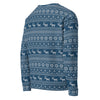 Allover Print Sweatshirt -Weihnachten Strick blue ein Produkt von SCHIETKRAM