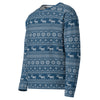 Allover Print Sweatshirt -Weihnachten Strick blue ein Produkt von SCHIETKRAM