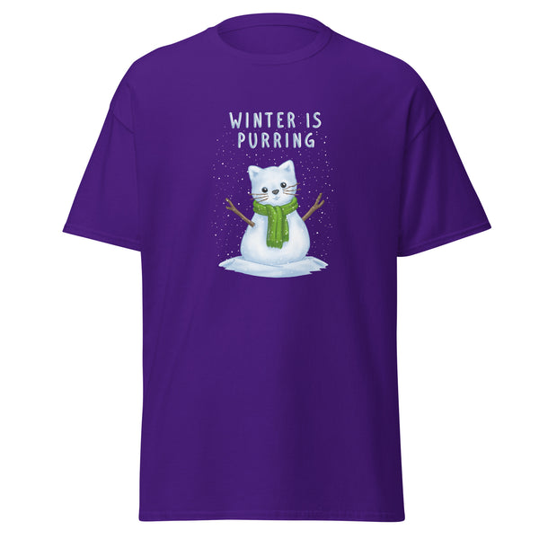 T-Shirt Classic - Weihnachts-Katze Schnee by Wanderkraehe ein Produkt von SCHIETKRAM