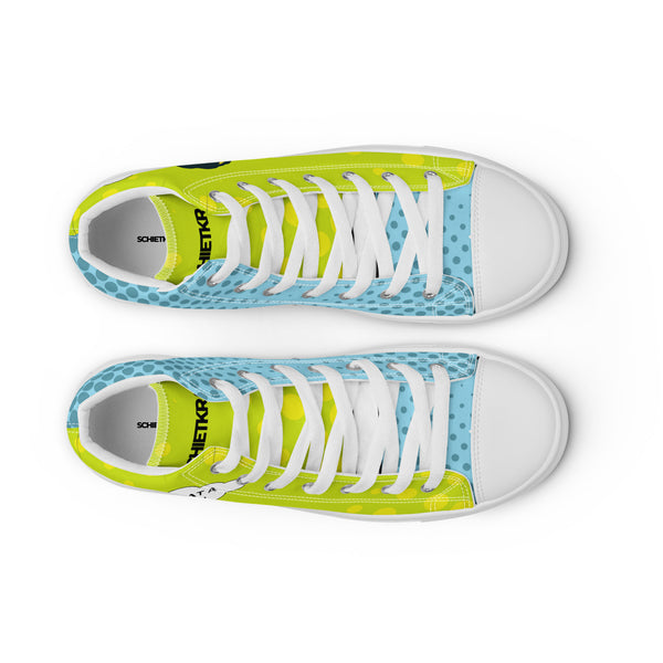 Canvas High-Top Sneaker - What a man white ein Produkt von SCHIETKRAM