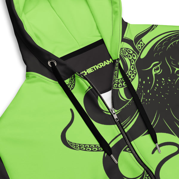 Zip-Hoodie Allover-Print - Oktopus ein Produkt von SCHIETKRAM
