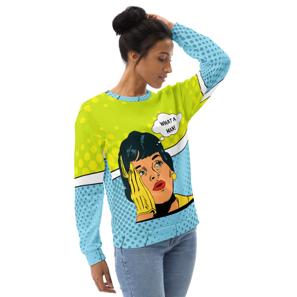 Allover Print Sweatshirt - What a Man ein Produkt von SCHIETKRAM