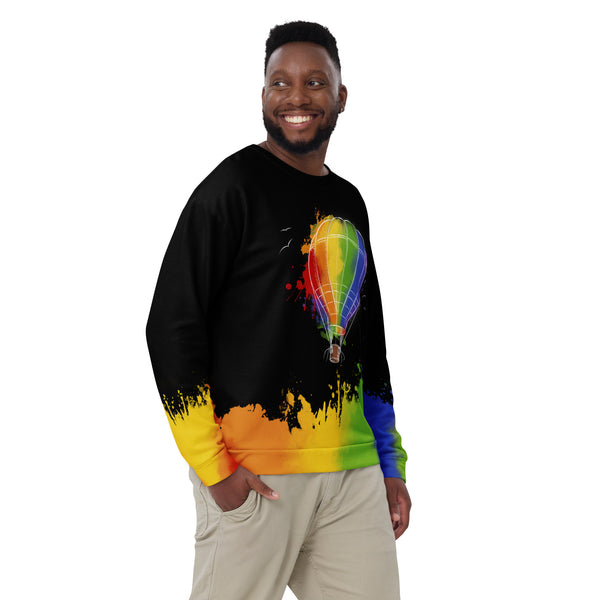 Allover Print Sweatshirt - Prideballon black by Wanderkraehe ein Produkt von SCHIETKRAM