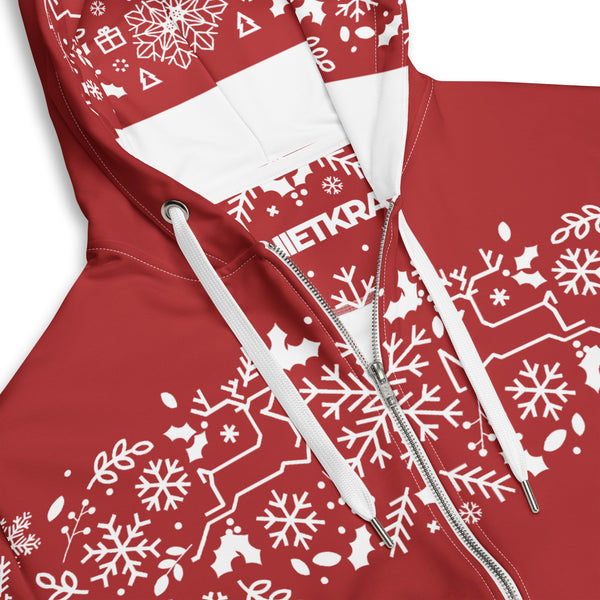 Zip-Hoodie Allover-Print - Weihnachten Tres Chic ein Produkt von SCHIETKRAM
