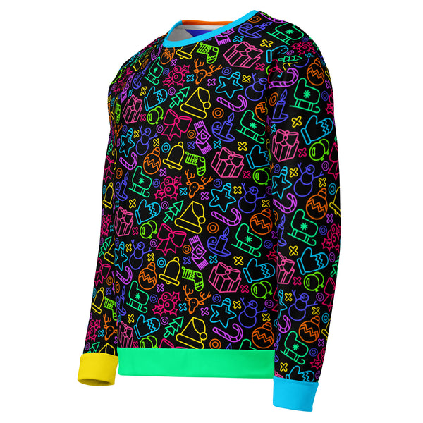 Allover Print Sweatshirt - Neon Christmas ein Produkt von SCHIETKRAM