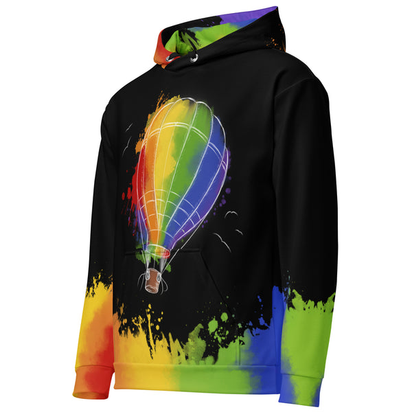 Allover Print Hoodie - Prideballon black by Wanderkraehe ein Produkt von SCHIETKRAM