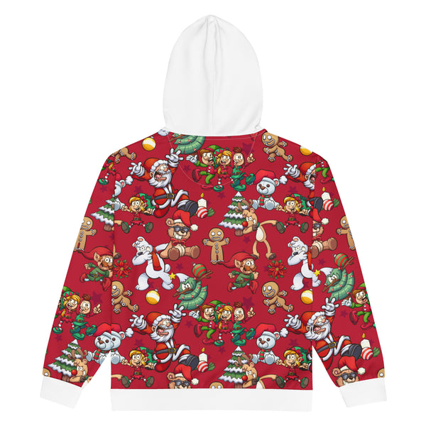 Zip-Hoodie Allover-Print - Crazy Christmas ein Produkt von SCHIETKRAM