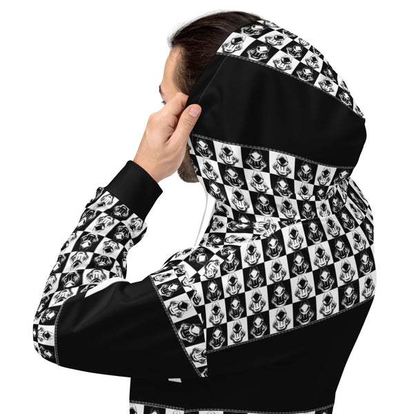 Allover Print Hoodie - Chess dark ein Produkt von SCHIETKRAM