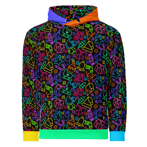 Allover Print Hoodie - Neon Christmas ein Produkt von SCHIETKRAM