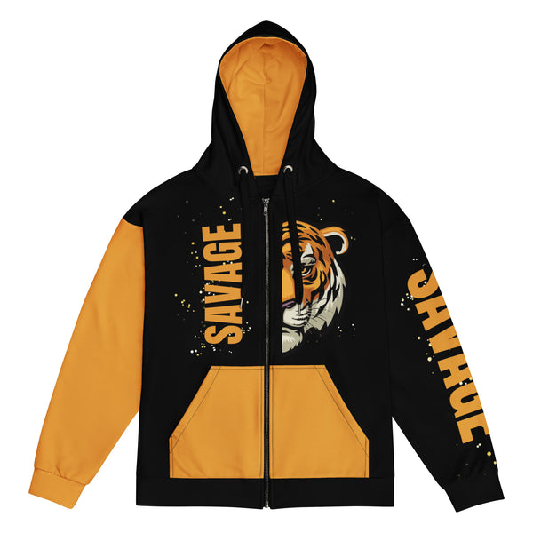 Zip-Hoodie Allover-Print - Savage ein Produkt von SCHIETKRAM
