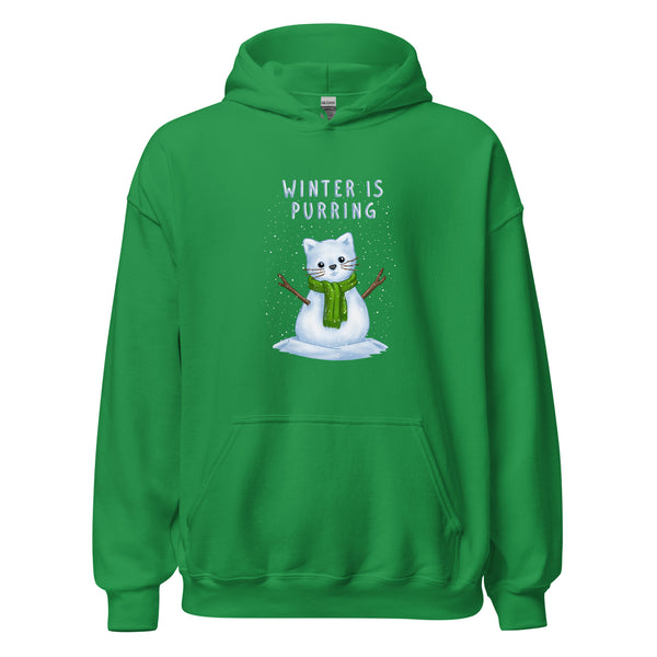 Hoodie Classic - Weihnachts-Katze Schnee by Wanderkraehe ein Produkt von SCHIETKRAM