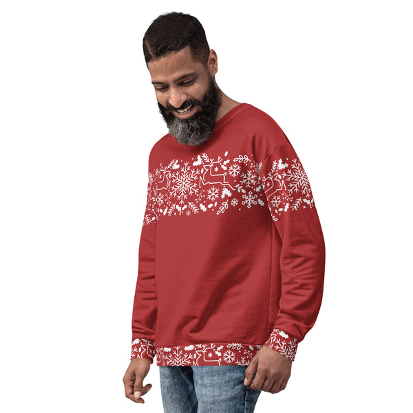 Allover Print Sweatshirt -Weihnachten Tres Chic ein Produkt von SCHIETKRAM