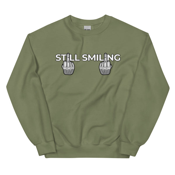 Sweatshirt - Still Smiling white ein Produkt von SCHIETKRAM