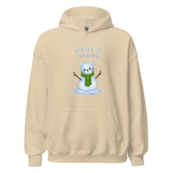 Hoodie Classic - Weihnachts-Katze Schnee by Wanderkraehe ein Produkt von SCHIETKRAM