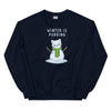 Sweatshirt - Weihnachts-Katze Schnee by Wanderkraehe ein Produkt von SCHIETKRAM