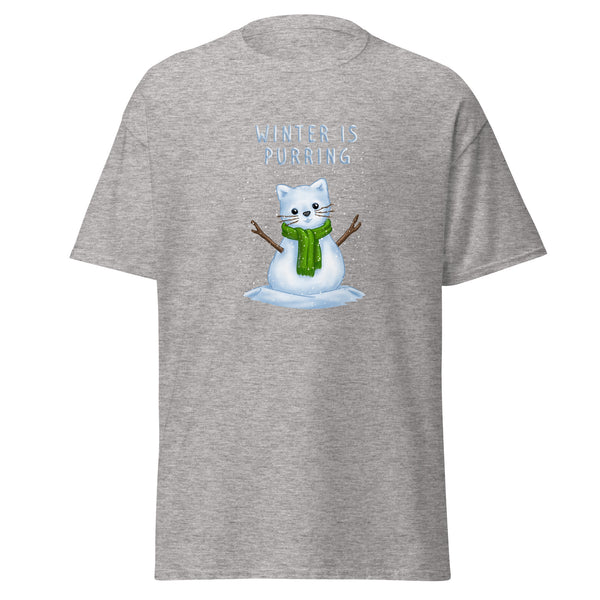 T-Shirt Classic - Weihnachts-Katze Schnee by Wanderkraehe ein Produkt von SCHIETKRAM