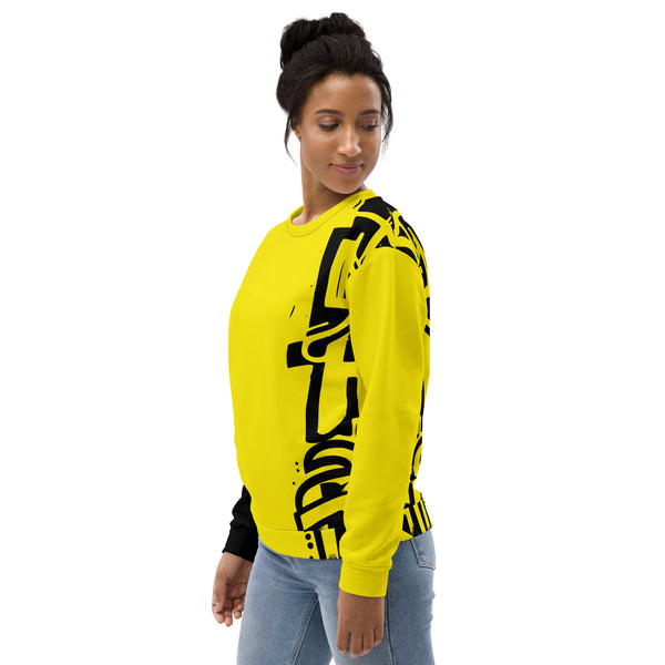 Allover Print Sweatshirt - Notes yellow ein Produkt von SCHIETKRAM