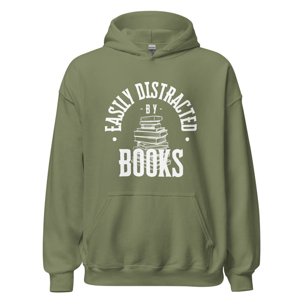 Hoodie Classic - Easily distracted by Books white ein Produkt von SCHIETKRAM