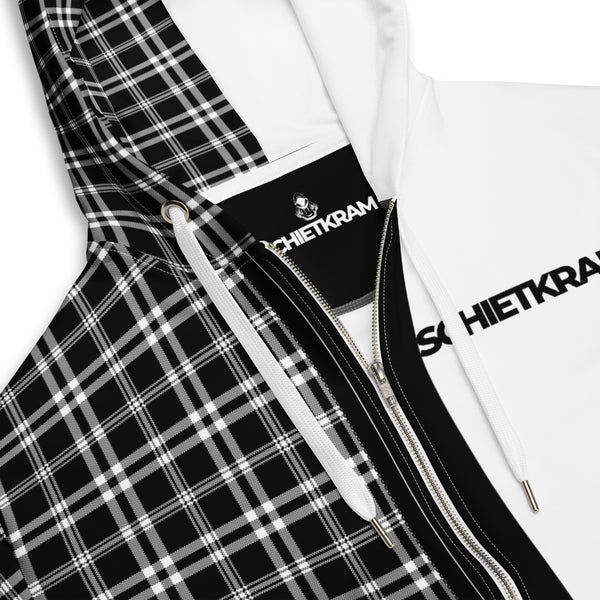 Zip-Hoodie Allover-Print - Karo ein Produkt von SCHIETKRAM