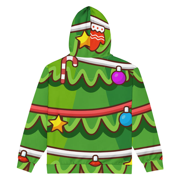 Zip-Hoodie Allover-Print - Weihnachten Tree two ein Produkt von SCHIETKRAM