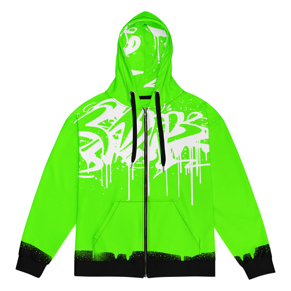 Zip-Hoodie Allover-Print - Green Message ein Produkt von SCHIETKRAM