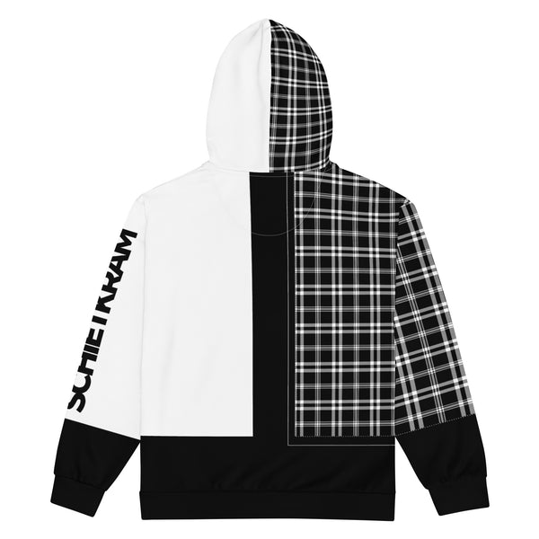 Zip-Hoodie Allover-Print - Karo ein Produkt von SCHIETKRAM